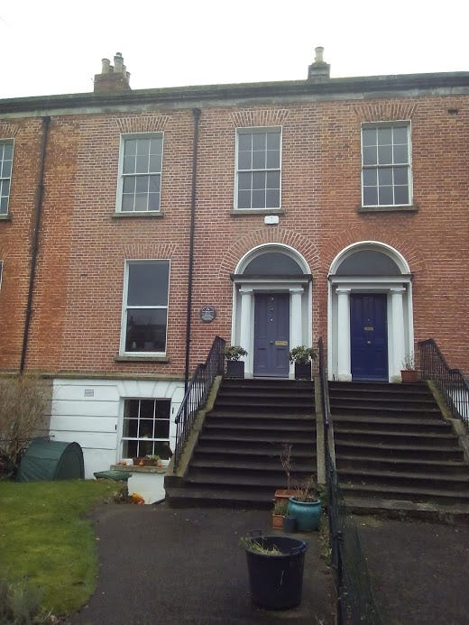 No 9 Belgrave Rd today. The plaque to the left of the door commemorates Dr. Kathleen Lynn who lived in the house from 1903–1955.