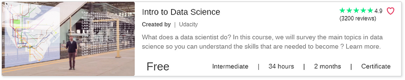Intro to Data Science by Udacity