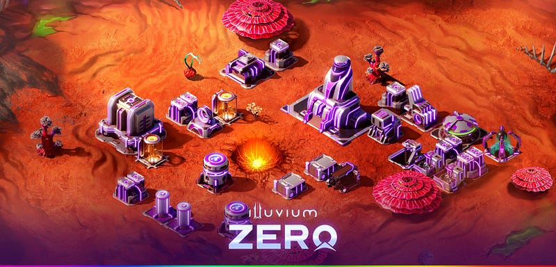 The Crimson Waste region of Illuvium Zero.