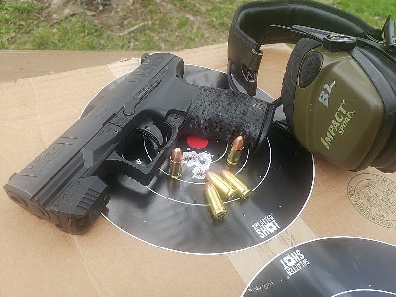 Walther PPQ with Mantis X10 Elite dry fire training system.