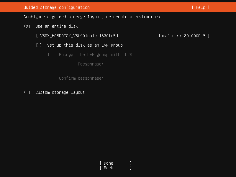 Storage configure