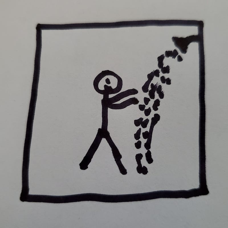 photo of a drawing by Dan Stout