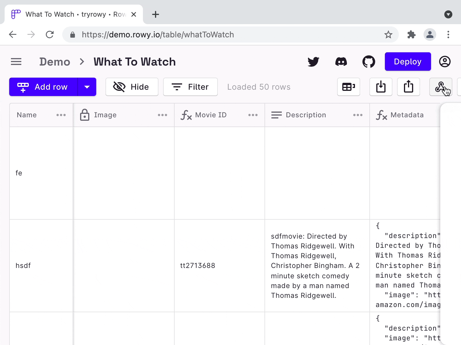 Screen recording of a modal window being opened, causing the URL to update to add `#modal=”webhooks”`, which is the internal state that triggers the modal to open.