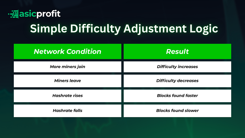 Simple Difficulty Adjustment Logic