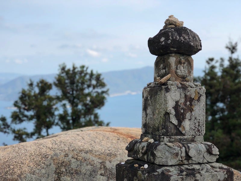 The summit of Mt. Misen on Hiroshima Prefecture’s island of Miyajima