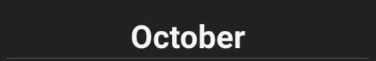 October on black background.