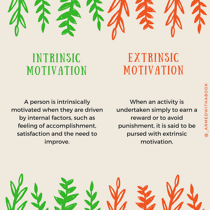 Intrinsic vs Entrinsic motivation