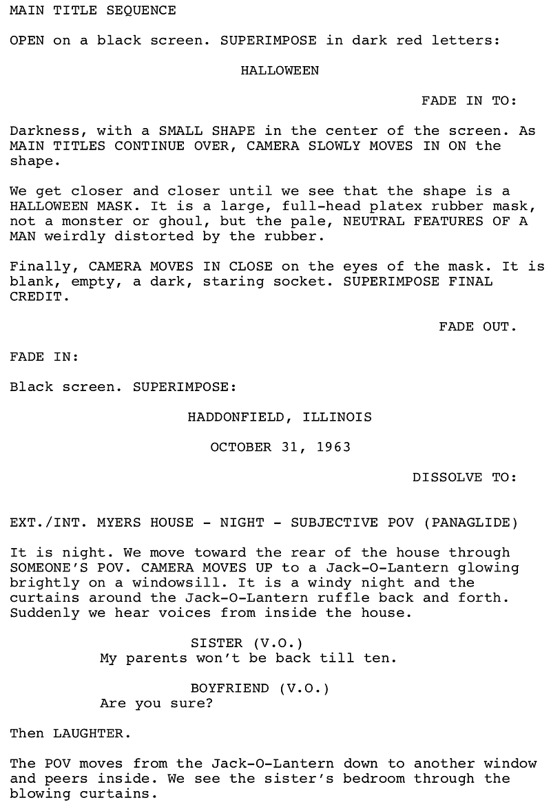 Page One: “Halloween” (1978)