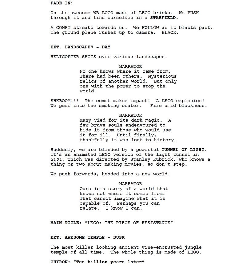 Page One: “The Lego Movie” (2014)