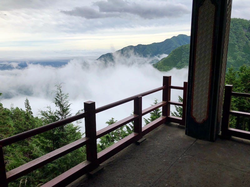 A lookout over a valley at Chichibu’s Mitsumine Shrine in Saitama Prefecture