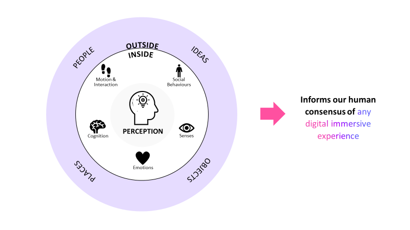 graphic showing the inside and outside influences to design for to acheive Perception Design
