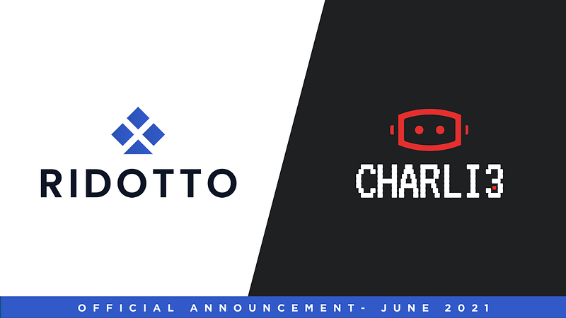 Ridotto Announcement: Charli3 partnership