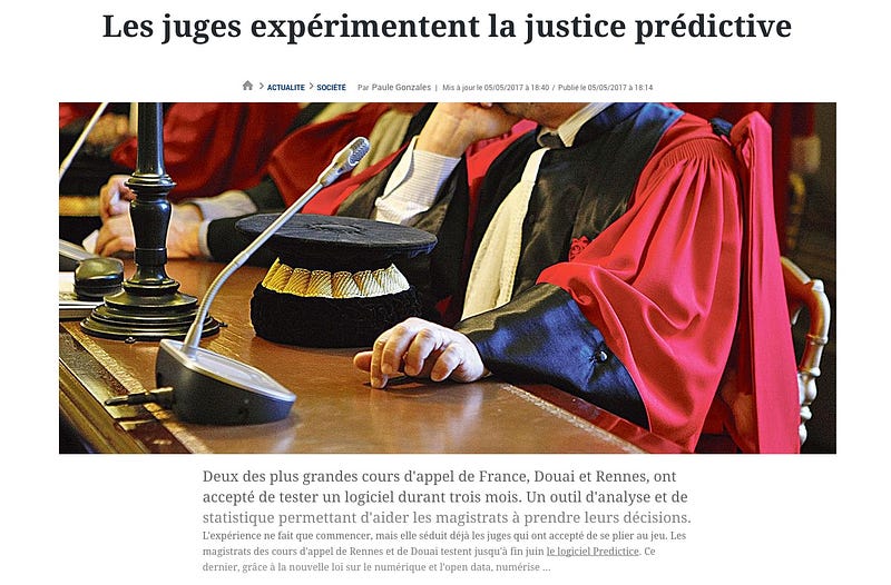 experimentation justice prédictive juges