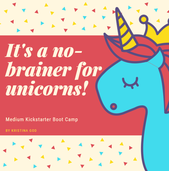 A no brainer for unicorns in blue