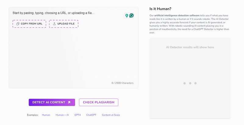 free ai detector by Content At Scale