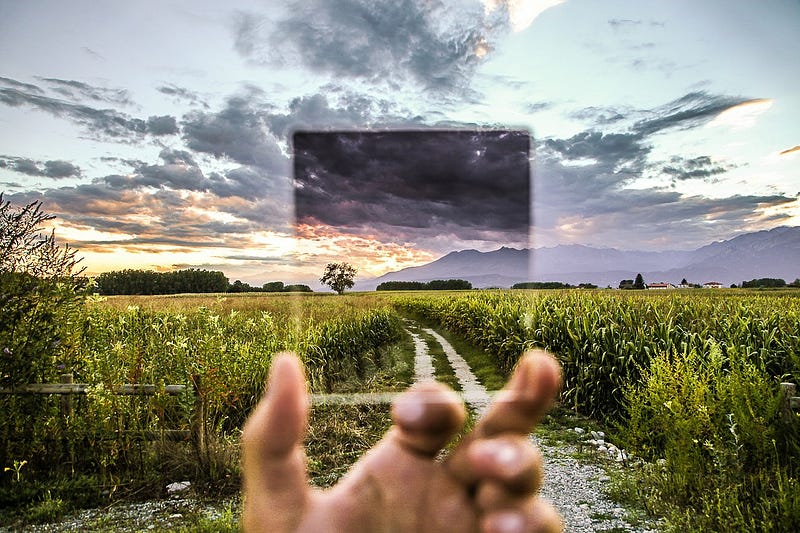 looking through glass