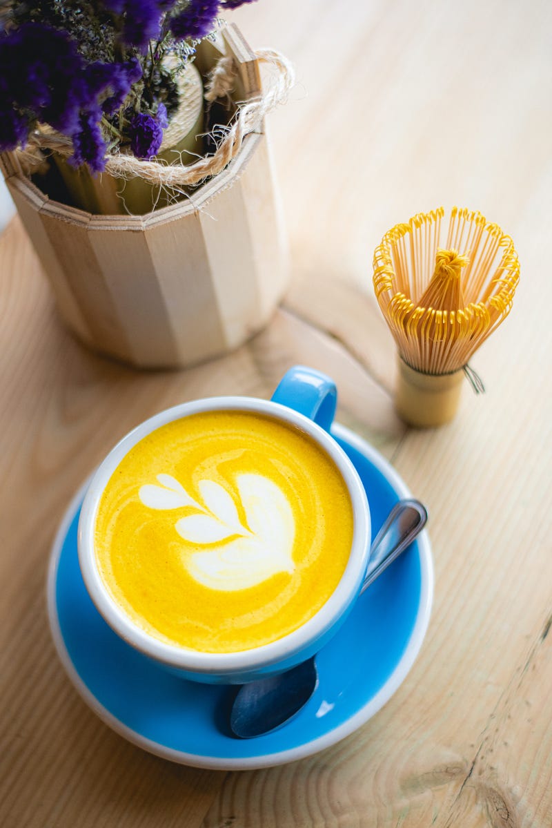 A cup of golden milk.