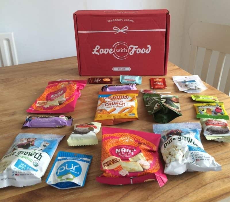 Love with food , gluten free snacks available on monthly subscription in UK