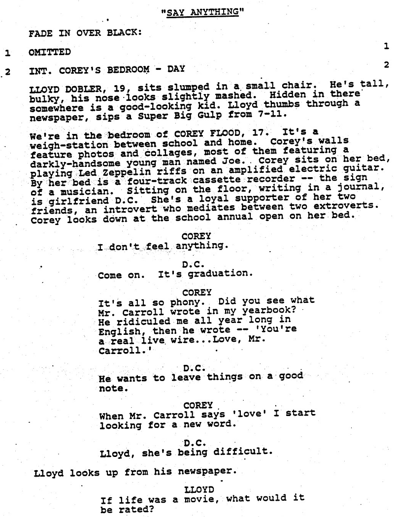 Page One: “Say Anything” (1989)