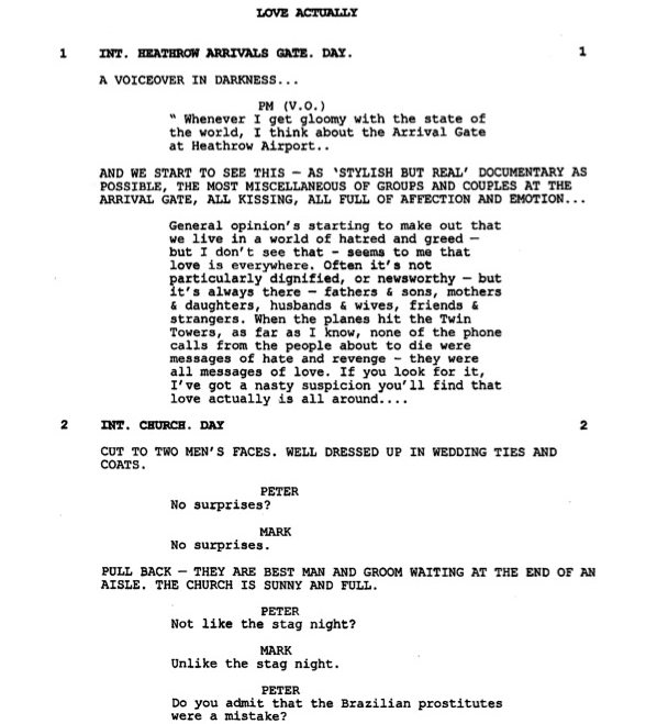 Page One: “Love Actually” (2003)