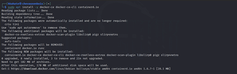 Installation of docker-ce-cli