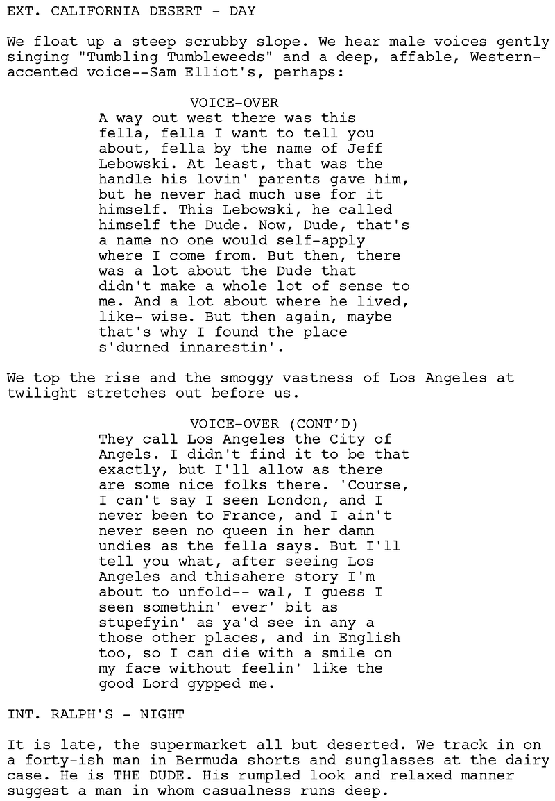 Page One: ‘The Big Lebowski’ (1998)