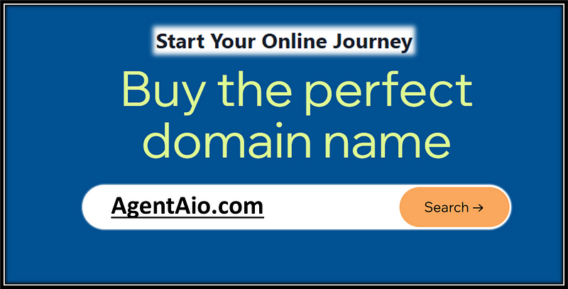 Agent Aio domain name for sale at Start Your Online Journey