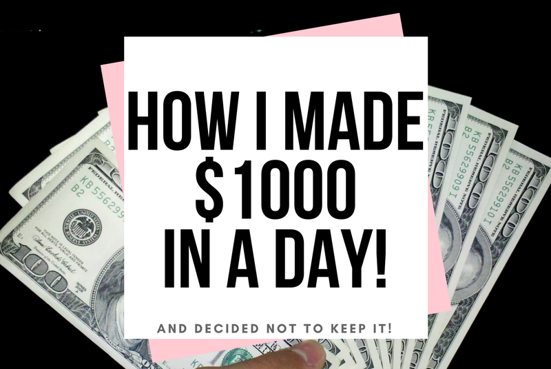 How To Make $1000 in a single day — WARDO TENGO NOMONKEYTALES TLTW