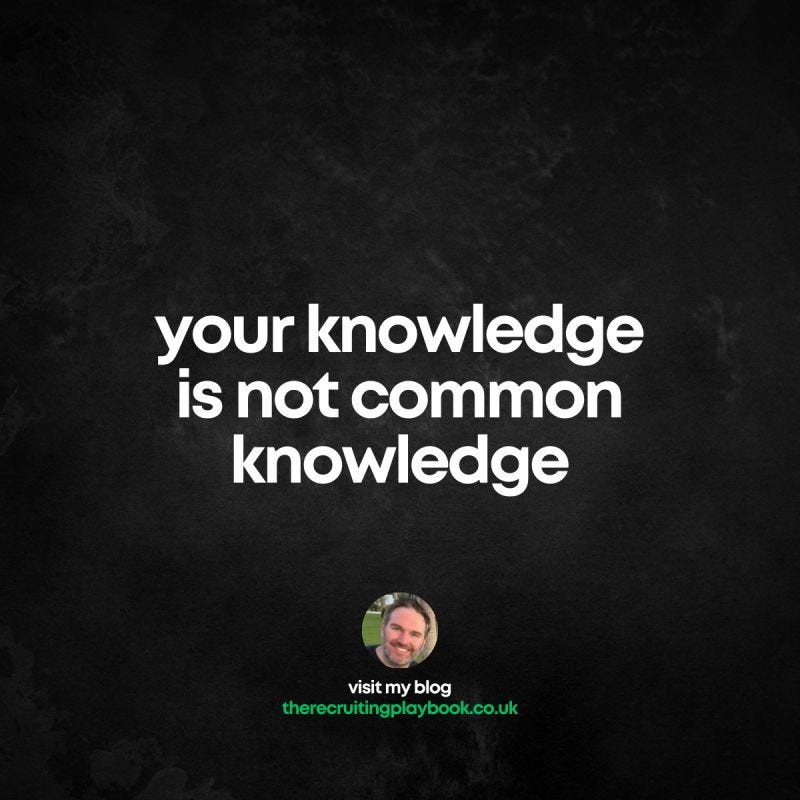 A picture which say” your knowledge is not common knowledge”