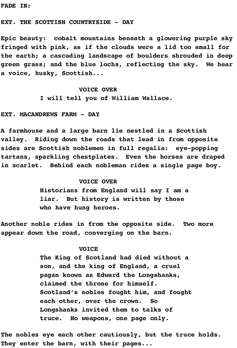 Page One: ‘Braveheart’ (1995)