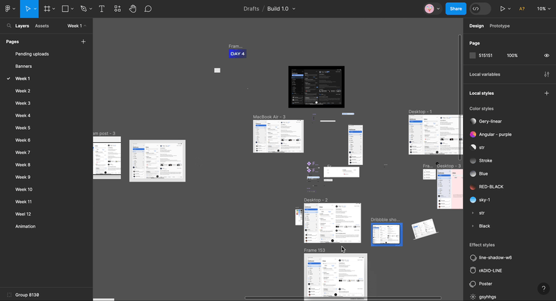 Figma file overivew which i made during build