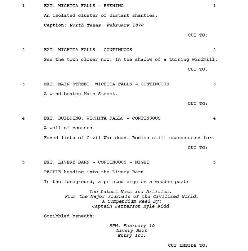 Page One: “News of the World” (2020)