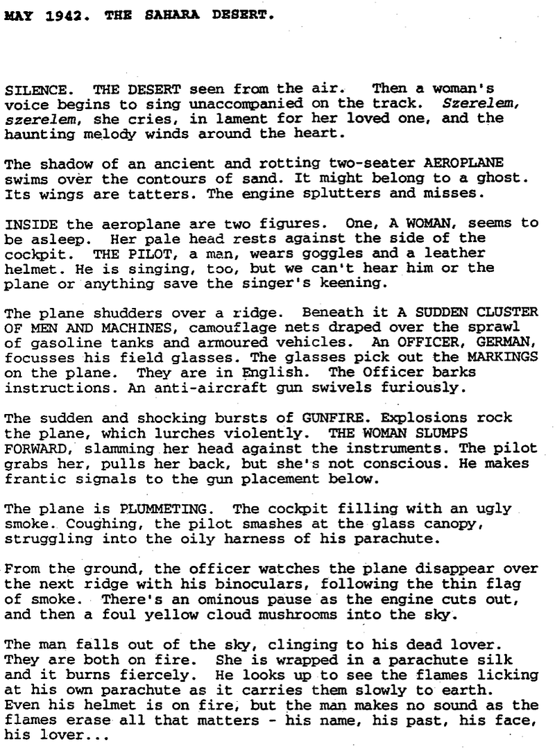 Page One: “The English Patient” (1996)