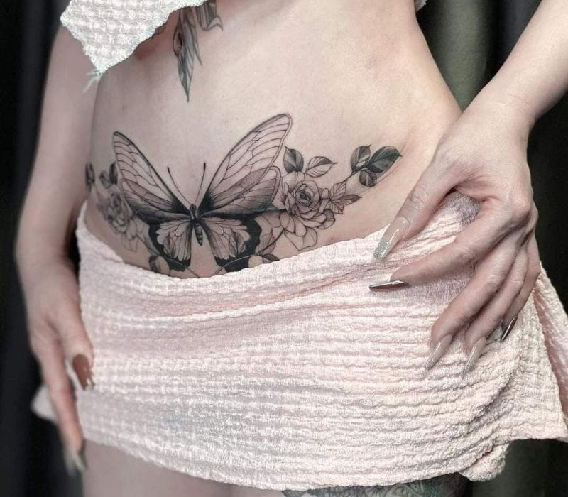 Giant Butterfly Tattoo