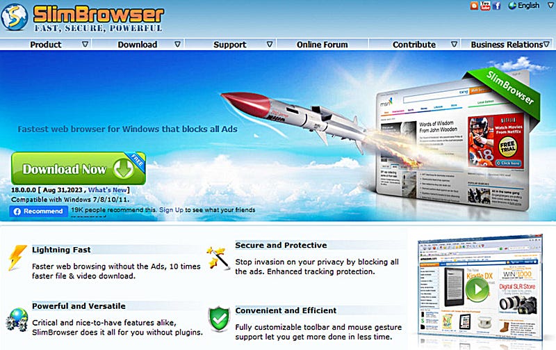Slimjet Browser (homepage)