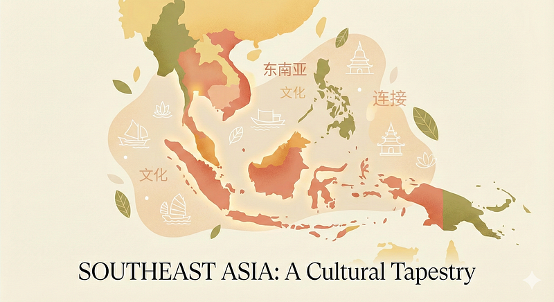 Map of Southeast Asia representing Mandarin learning growth