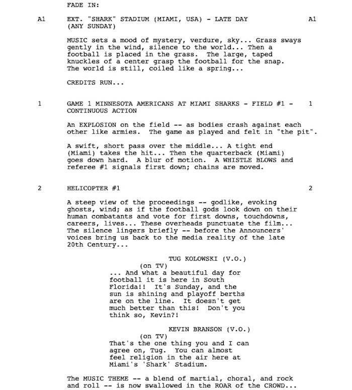 Page One: “Any Given Sunday” (1999)