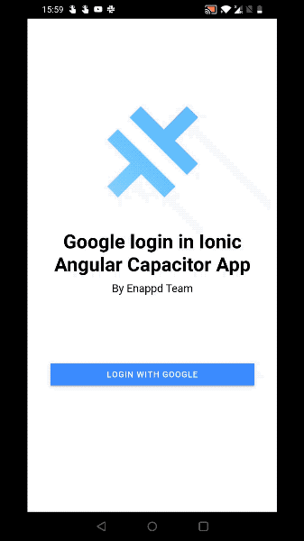 Google login in Ionic Angular Capacitor App — Android