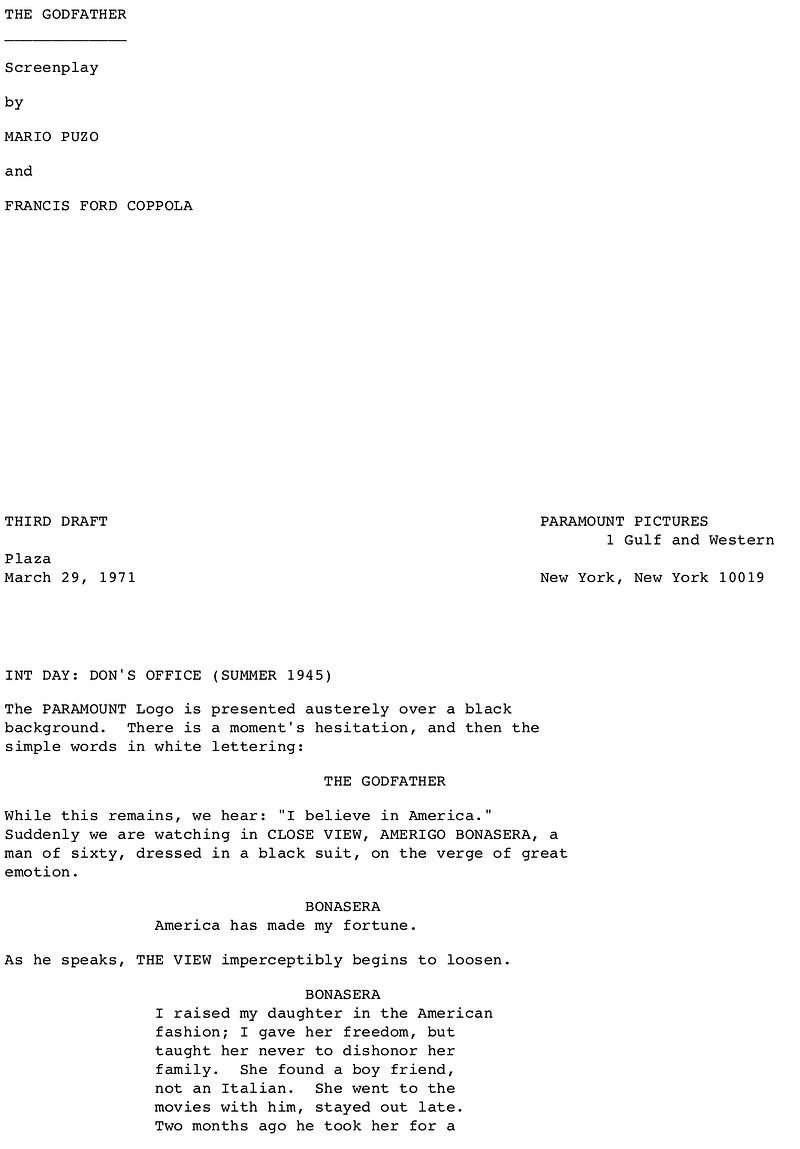 Page One: ‘The Godfather’ (1972)