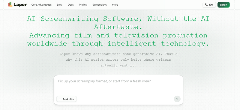 Laper AI Screenwriting and Film Production Platform For Sale on AISO Blog