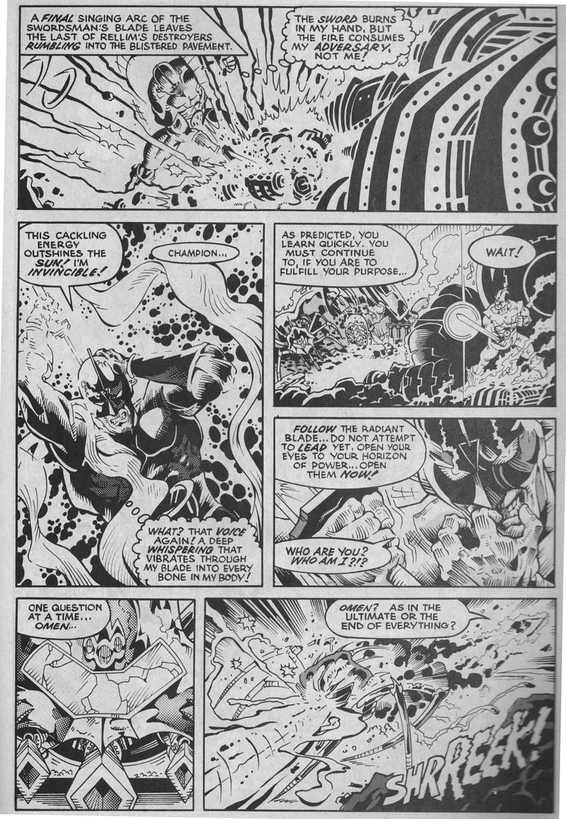 Page from Omen # 2 from Northstar by Timothy Vigil, inks by Paul Martin