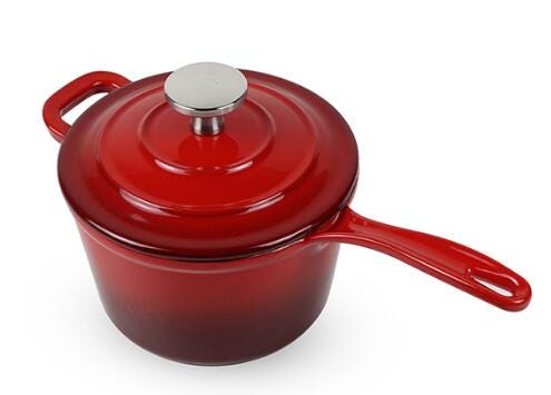 enameled cast iron saucepan