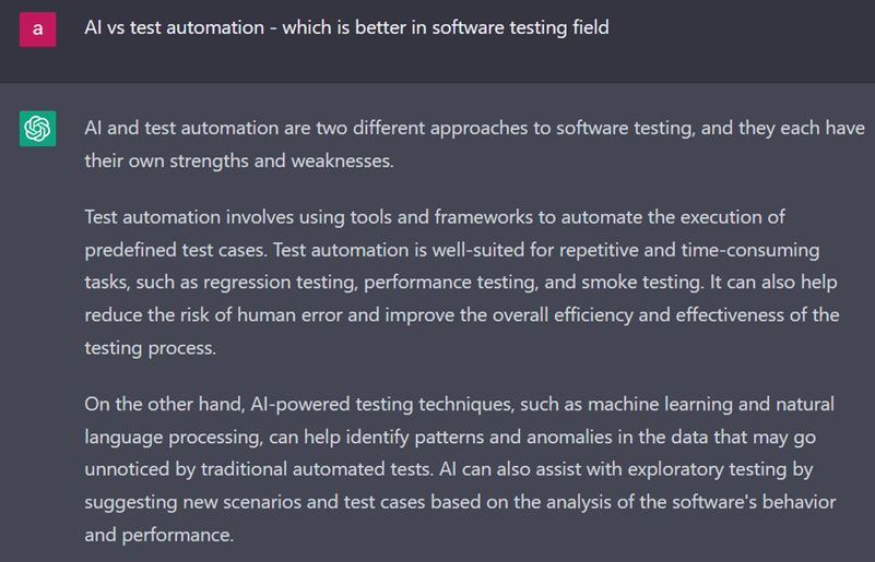 Test Automation vs. AI Test Automation