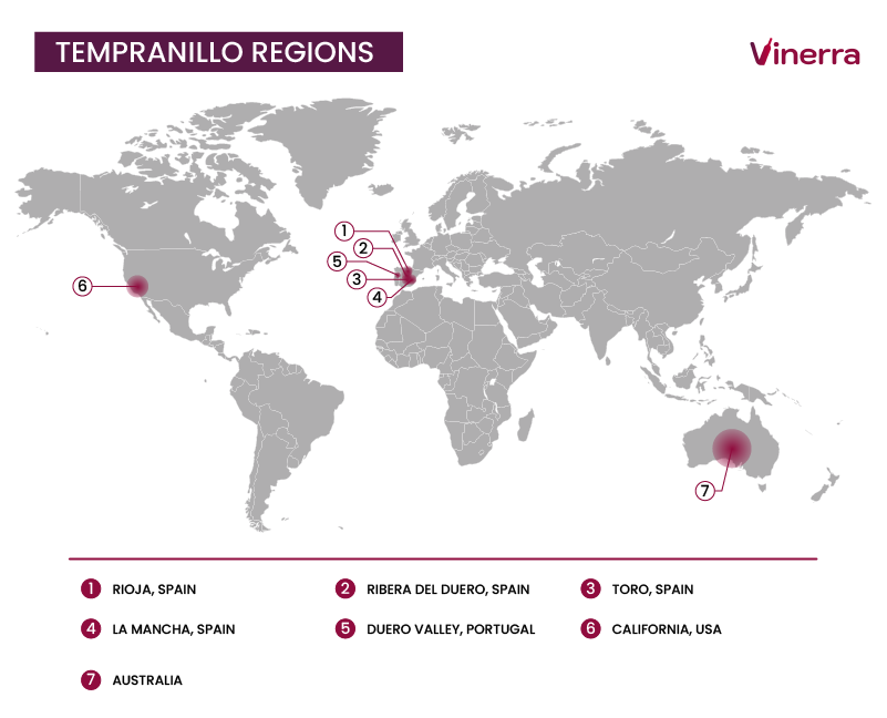 The Global Footprint of Tempranillo: Key Regions and Their Terroir Influence