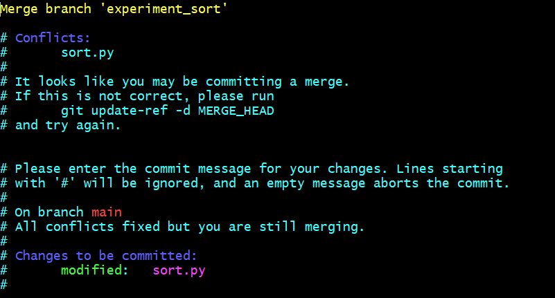 Commit message editor