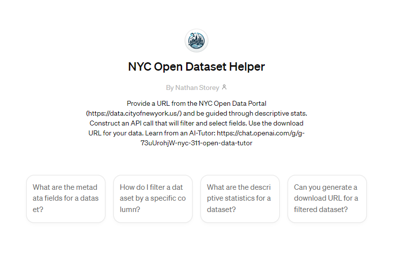 Using ChatGPT to Explore NYC Open Data