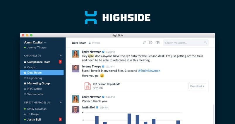 Highside.io enterprise chat example