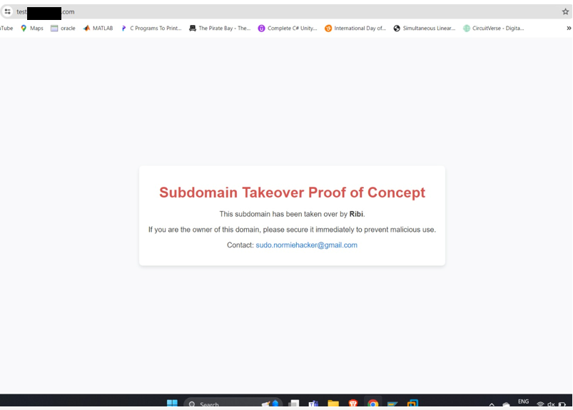 How I Was Able to Perform a Subdomain Takeover Attack