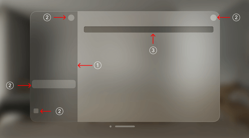 Separate sections in Glass material.