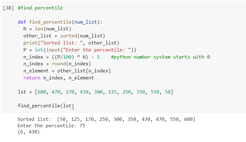 Use Python to Calculate the Percentile in a List of Numbers | LaptrinhX